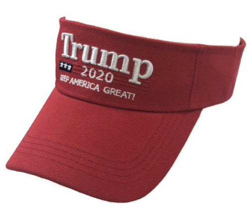 Trump Visor 2020 With Trump Keep America Great Print Red Visor Unisex Hat - trump store 2020